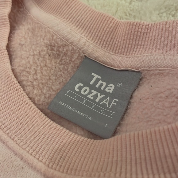 TNA Cozy AF vintage crewneck Size 1 (small) pink - Picture 2 of 7